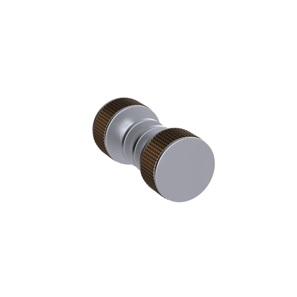 Rubinet Shower Door Knob (set) Satin Chrome
