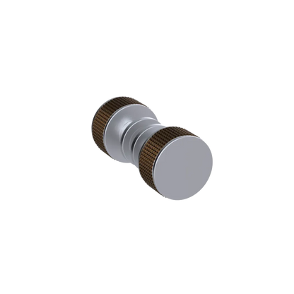 Rubinet Shower Door Knob (set) Satin Chrome
