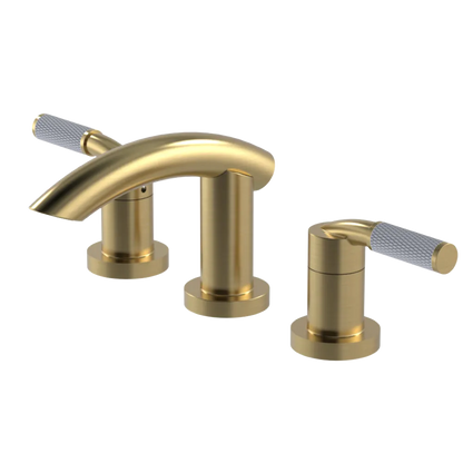 Rubinet Widespread Lav. Set. (less drain) Satin Brass