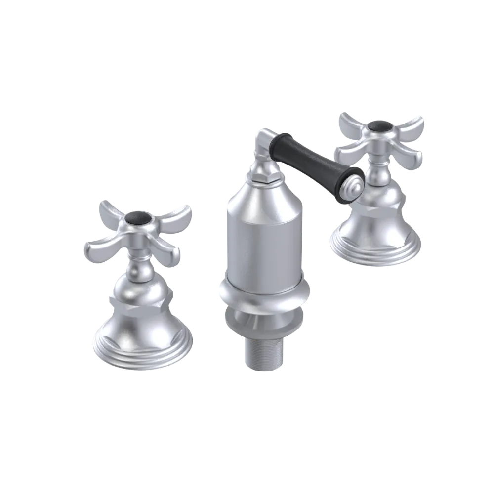 Rubinet Bidet Fitting with Spray, Diverter, and Vacum Breaker (Less Drain) Satin Chrome