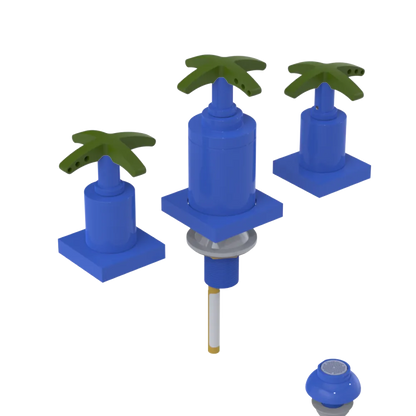 Rubinet Bidet Fitting with Spray, Diverter, and Vacuum Breaker (less drain) Blu Jean