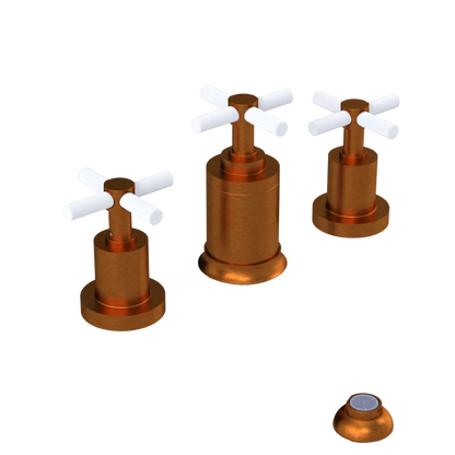 Rubinet Bidet Fitting with Spray, Diverter, and Vacuum Breaker (less drain) Antique Copper Matt