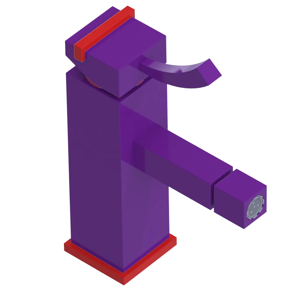Rubinet Single Control Bidet Fitting (less drain) Purple Haze