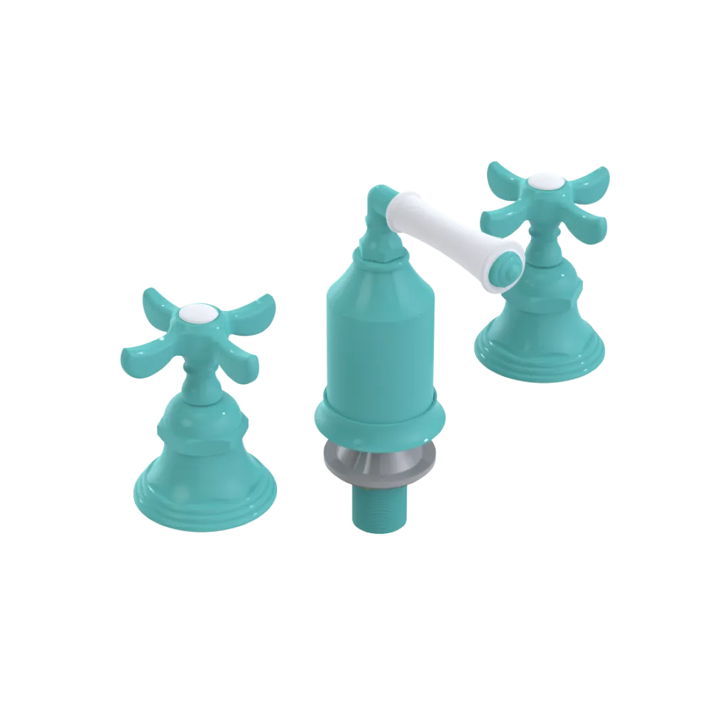 Rubinet Bidet Fitting with Spray, Diverter, and Vacum Breaker (Less Drain) Aqua