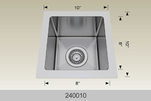 Bosco 240010 10" Stainless Steel Undermount Kitchen Sink