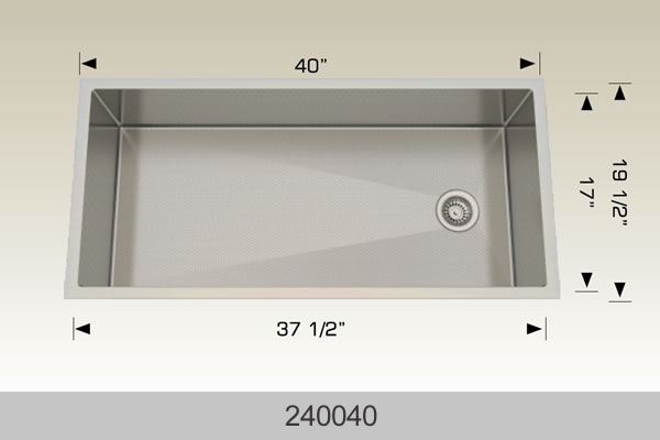 Bosco 240040 40" Stainless Steel Undermount Kitchen Sink