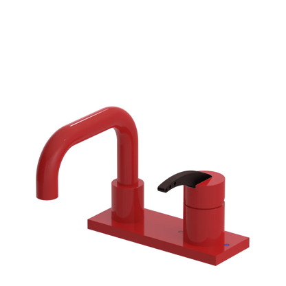 Rubinet 4" Centre Single Control Lav. Set. with Genesis spout (less drain) Red