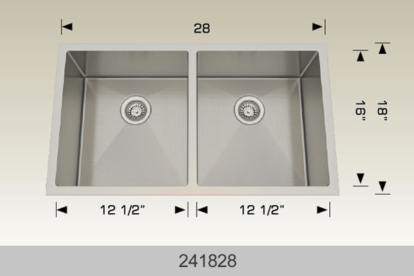 Bosco 241828 28" Stainless Steel Undermount Kitchen Sink