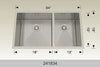Bosco 241834 34" Stainless Steel Double Bowl Kitchen Sink