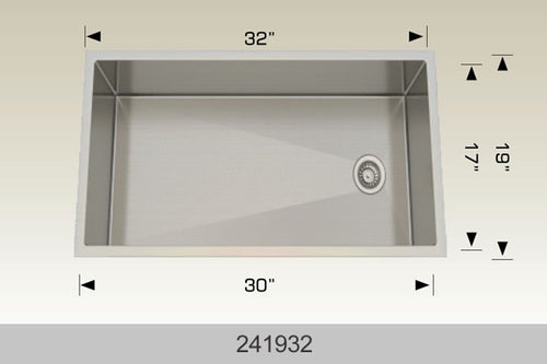 Bosco 241932 32" Stainless Steel Double Bowl Kitchen Sink