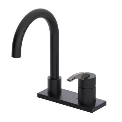 Rubinet 4" Centre Single Control Lav. Set. (less drain) Matt Black
