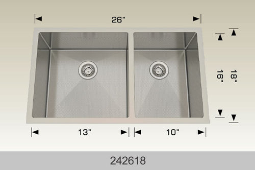 Bosco 242618 Stainless Steel Undermount Kitchen Sink