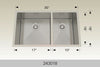 Bosco 243018 Textured Titanium Series Double Bowl Kitchen Sink