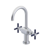 Rubinet Single Hole Dual Handle Lav. Set with LaSalle Spout (less drain) Satin Chrome