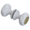 Rubinet Shower Door Knob (set) Matt White