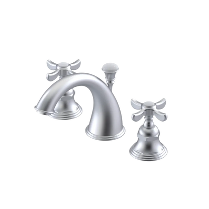 Rubinet Widespread Lav. Set. (less drain) Satin Chrome
