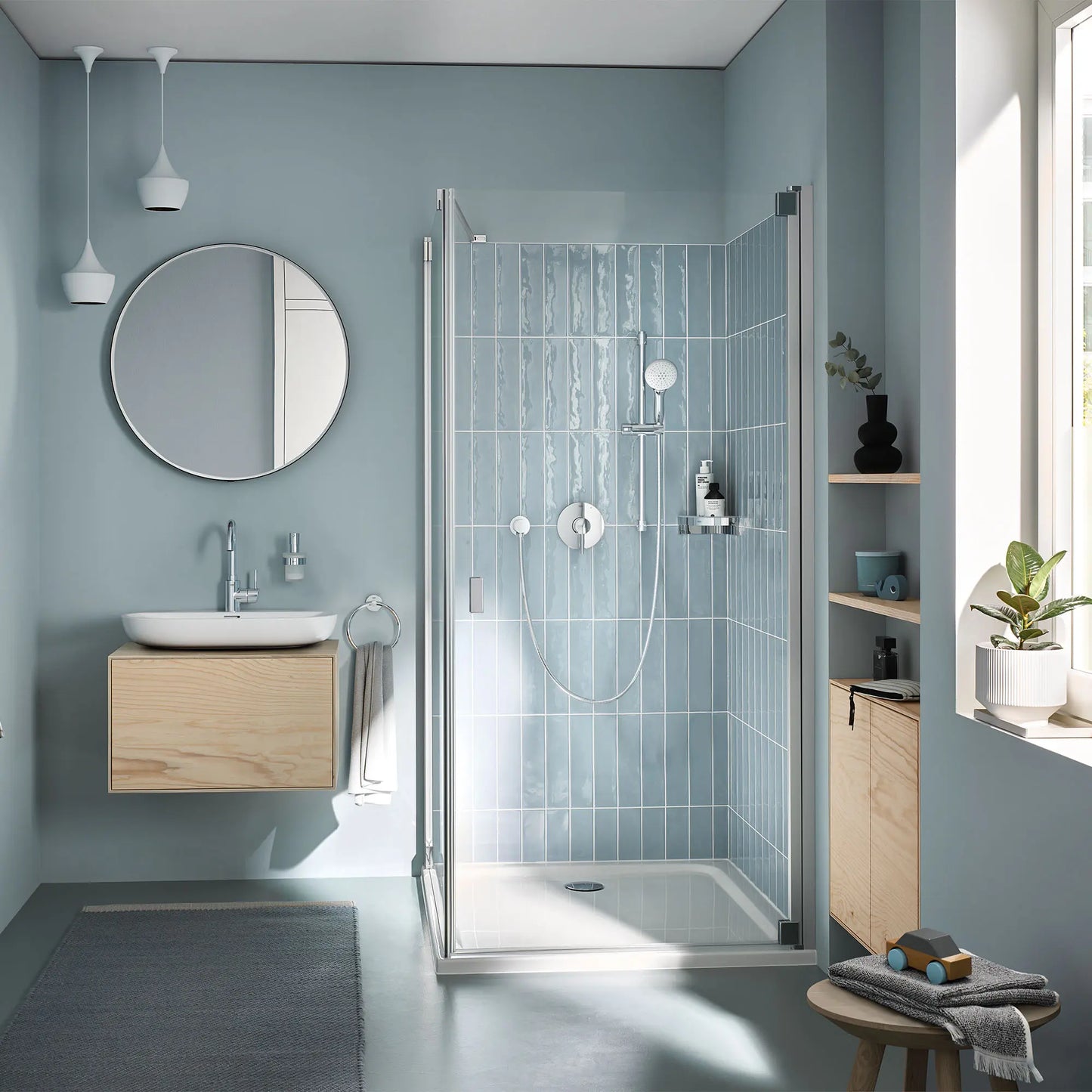 Grohe Essence Wall Mount 27" Bathroom Sink, 1-hole