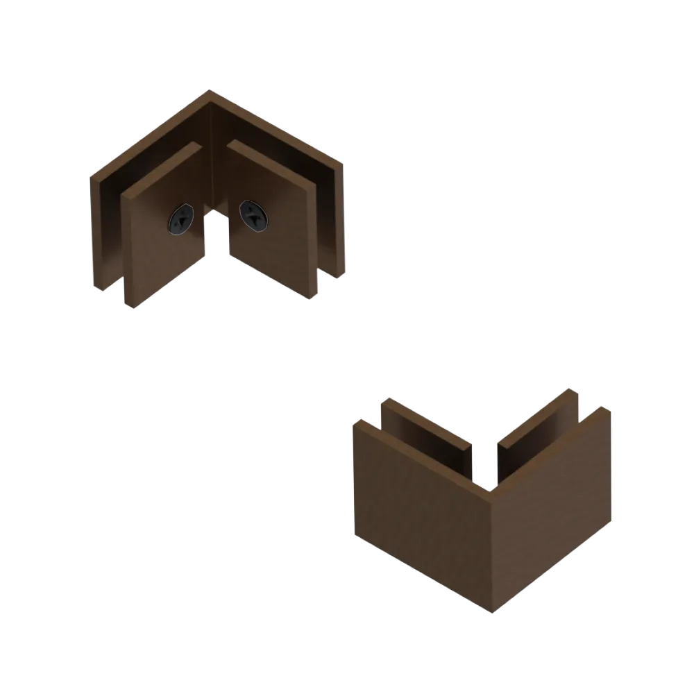 Rubinet 90 Glass to Glass Tuscan Brass