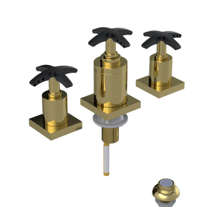 Rubinet Bidet Fitting with Spray, Diverter, and Vacuum Breaker (less drain) Bright Brass