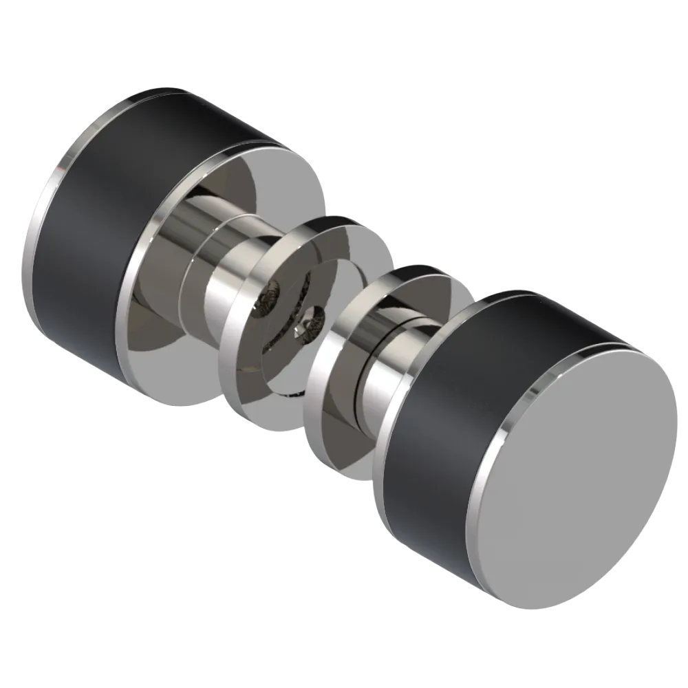 Rubinet Shower Door Knob (set) Polished Nickel