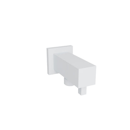 Baril Square wall-mounted 1/2" F supply elbow with integrated volume control