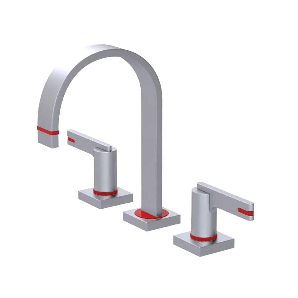 Rubinet Widespread Lav. Set. (less drain) Satin Chrome