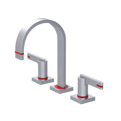 Rubinet Widespread Lav. Set. (less drain) Satin Chrome