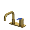 Rubinet 4" Centre Single Control Lav. Set. with Genesis spout (less drain) Antique Brass Matt