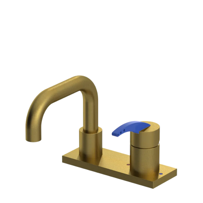 Rubinet 4" Centre Single Control Lav. Set. with Genesis spout (less drain) Antique Brass Matt