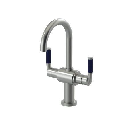 Rubinet Single Hole Dual Handle Lav. Set. (less drain) Satin Nickel
