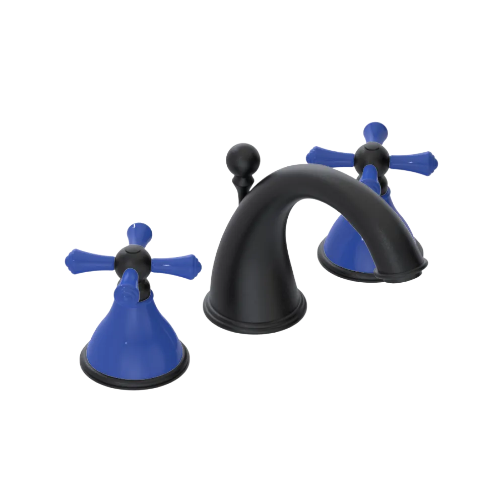 Rubinet Widespread Lav. Set. (less drain) Matt Black