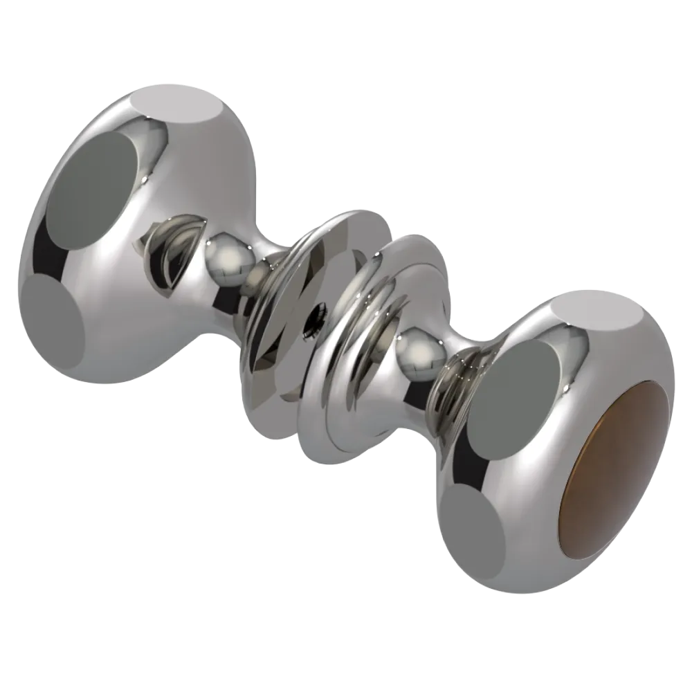 Rubinet Shower Door Knob (set) Polished Nickel