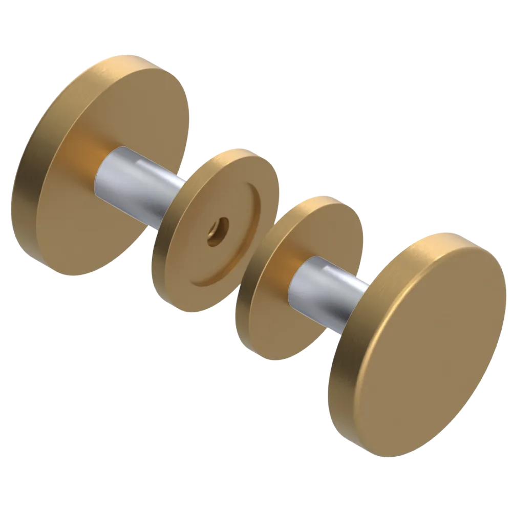Rubinet Shower Door Knob (set) Satin Gold