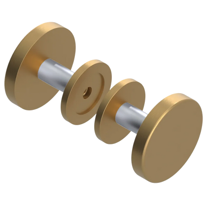 Rubinet Shower Door Knob (set) Satin Gold