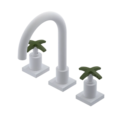 Rubinet Widespread Lav. Set. (less drain) Matt White