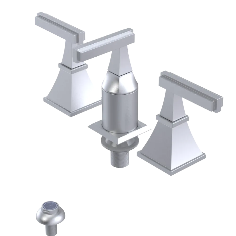 Rubinet Bidet Fitting with Spray, Diverter, and Vacum Breaker (Less Drain) Satin Chrome