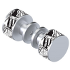 Rubinet Shower Door Knob (set) Satin Chrome