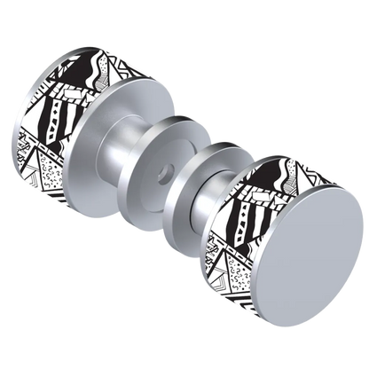 Rubinet Shower Door Knob (set) Satin Chrome