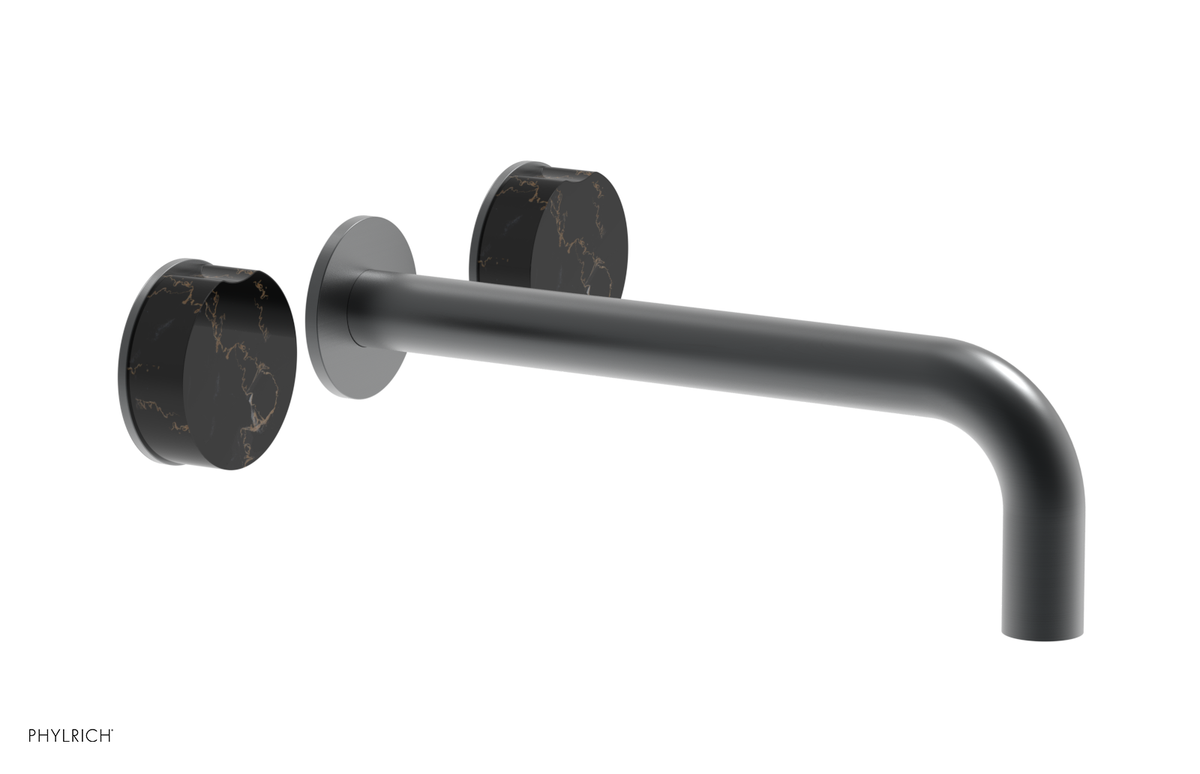 CIRC - 10" Wall Tub Set - Black Marble Handles 250-58-10