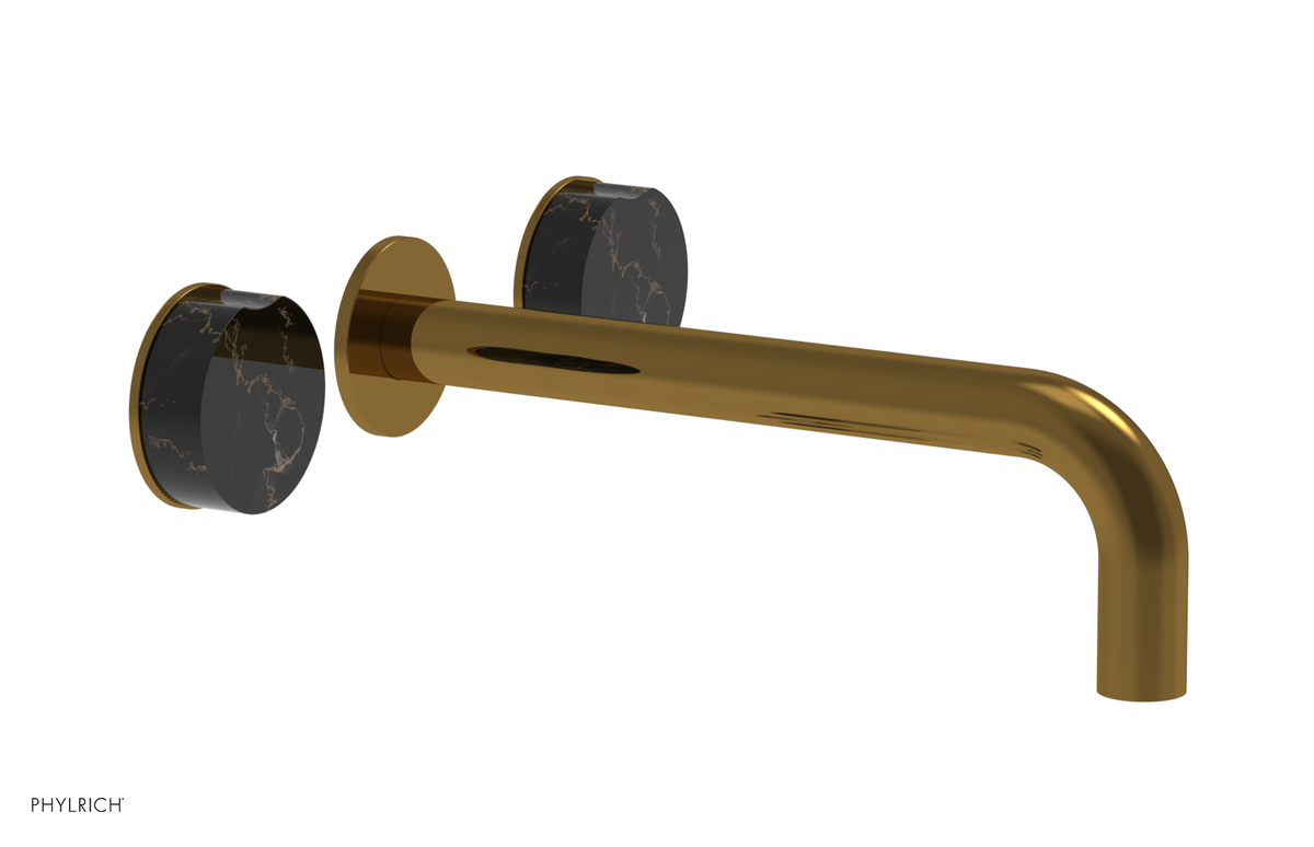 CIRC - 10" Wall Tub Set - Black Marble Handles 250-58-10