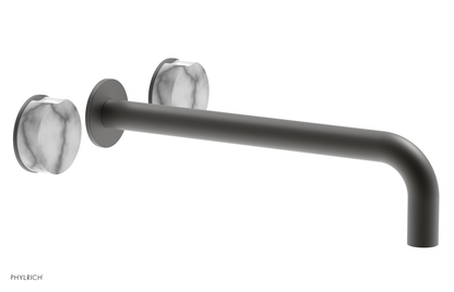 CIRC - 12" Wall Tub Set - White Marble Handles 250-58-12