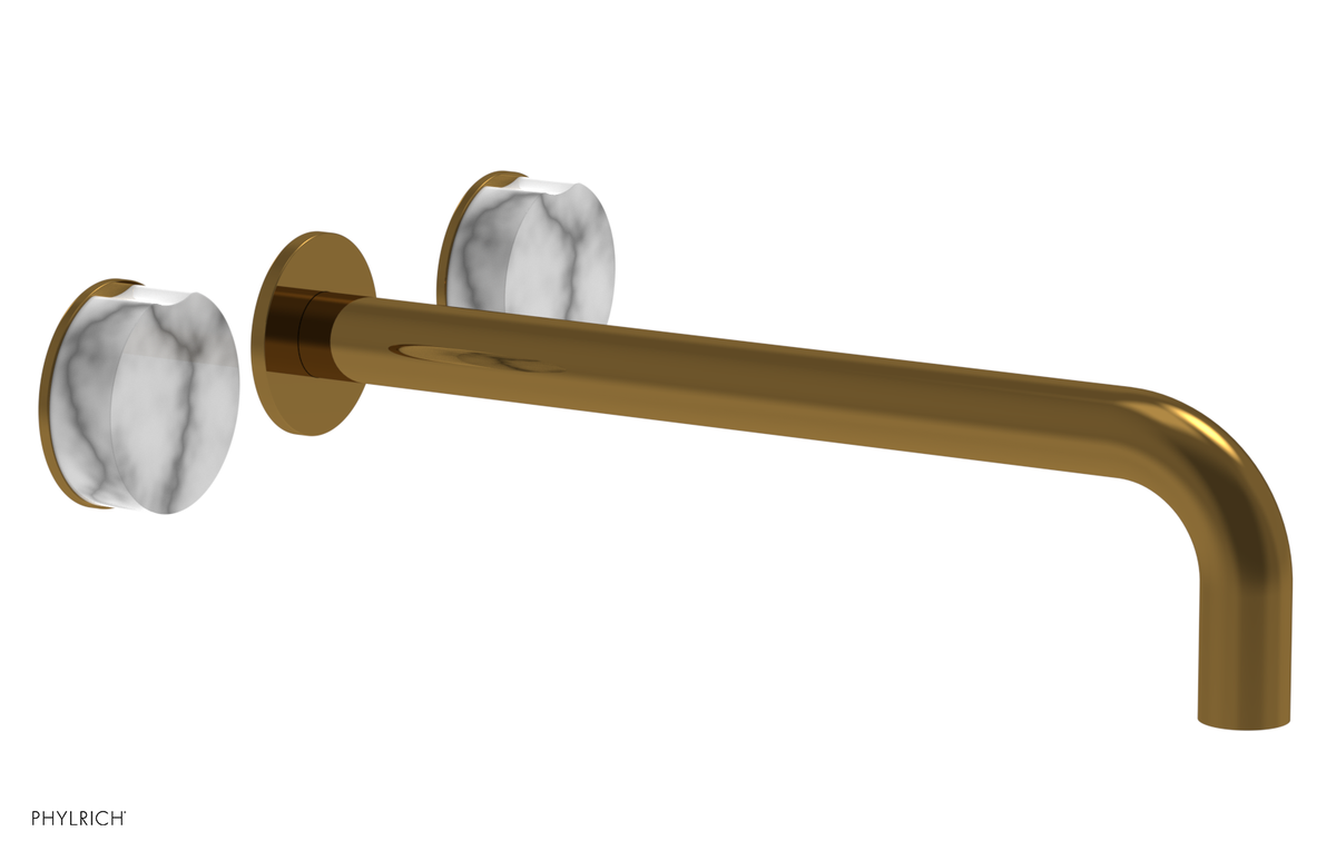CIRC - 12" Wall Tub Set - White Marble Handles 250-58-12