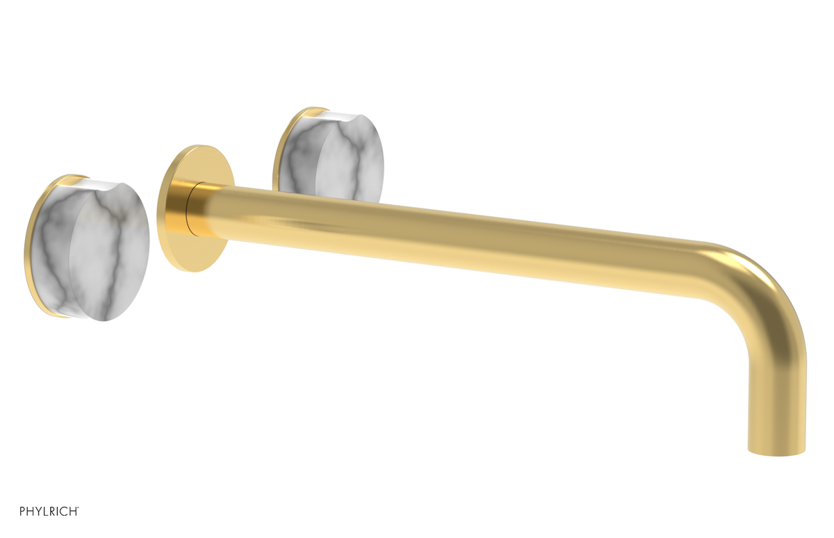 CIRC - 12" Wall Tub Set - White Marble Handles 250-58-12