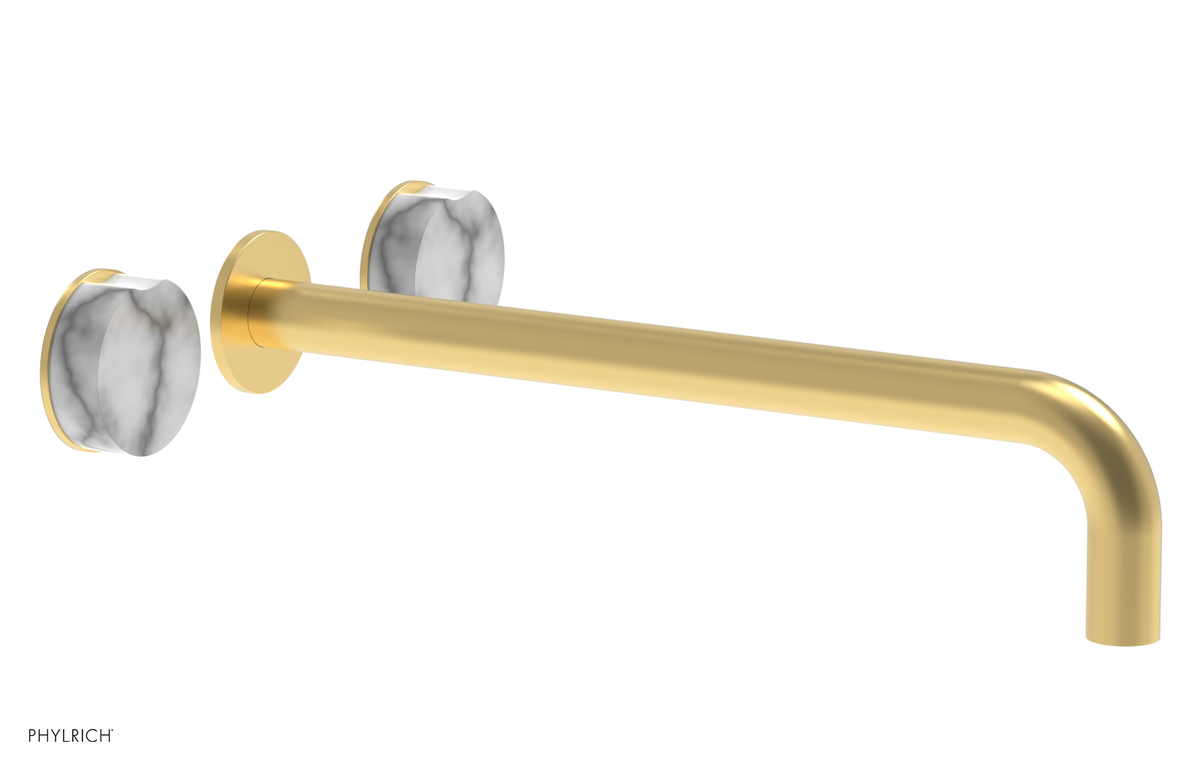 CIRC - 14" Wall Tub Set - White Marble Handles 250-58-14