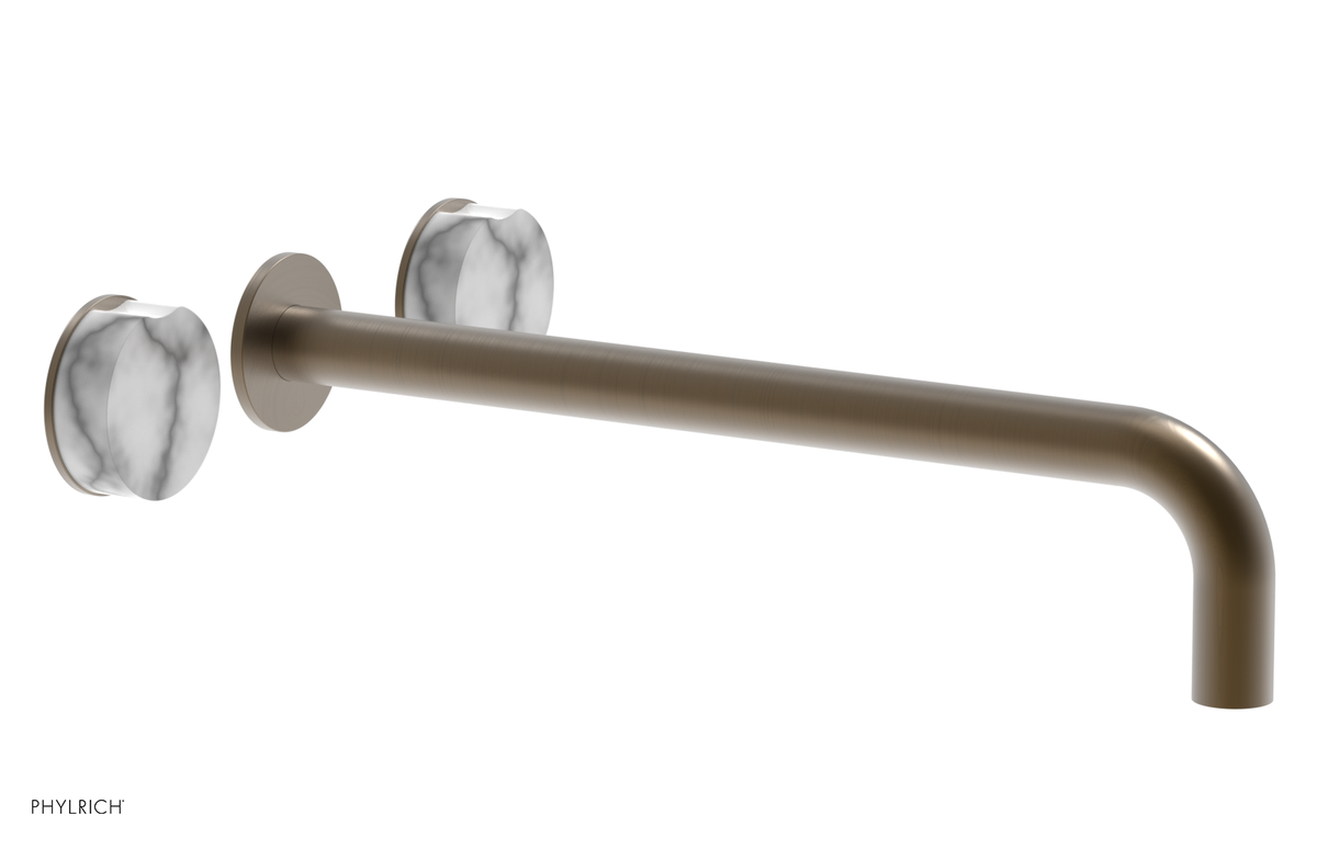 CIRC - 14" Wall Tub Set - White Marble Handles 250-58-14