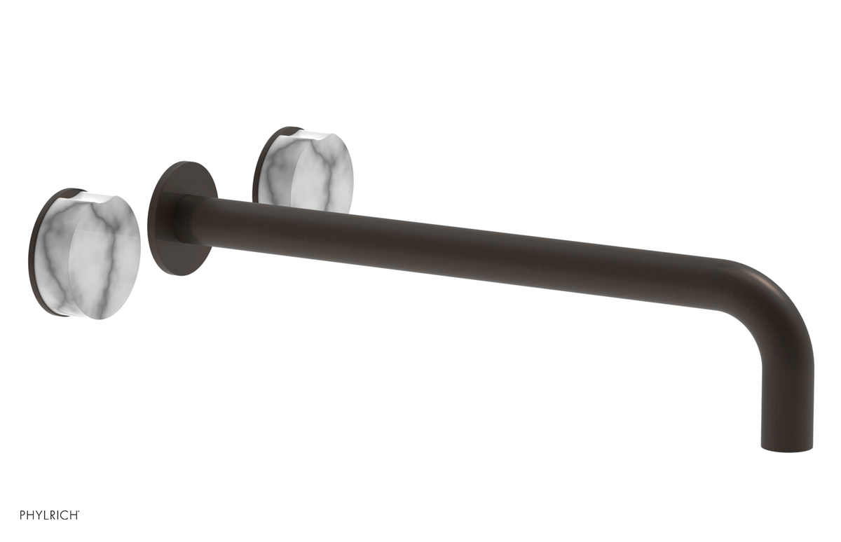 CIRC - 14" Wall Tub Set - White Marble Handles 250-58-14