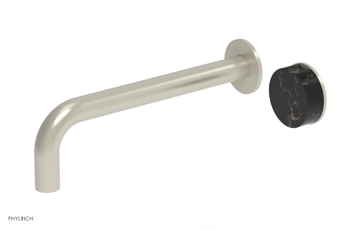 CIRC - 10" Single Handle Wall Lavatory Set - Black Marble Handle 250-17-10