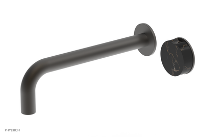 CIRC - 10" Single Handle Wall Lavatory Set - Black Marble Handle 250-17-10