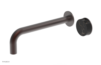 CIRC - 10" Single Handle Wall Lavatory Set - Black Marble Handle 250-17-10
