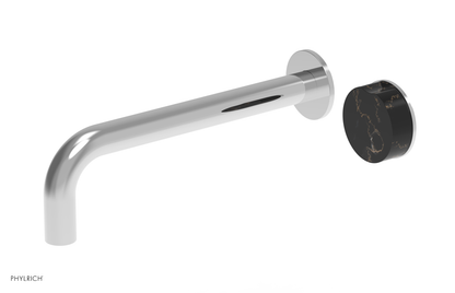CIRC - 10" Single Handle Wall Lavatory Set - Black Marble Handle 250-17-10